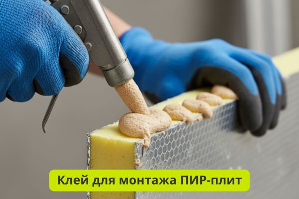 Обработка стыков ПИР плит фото